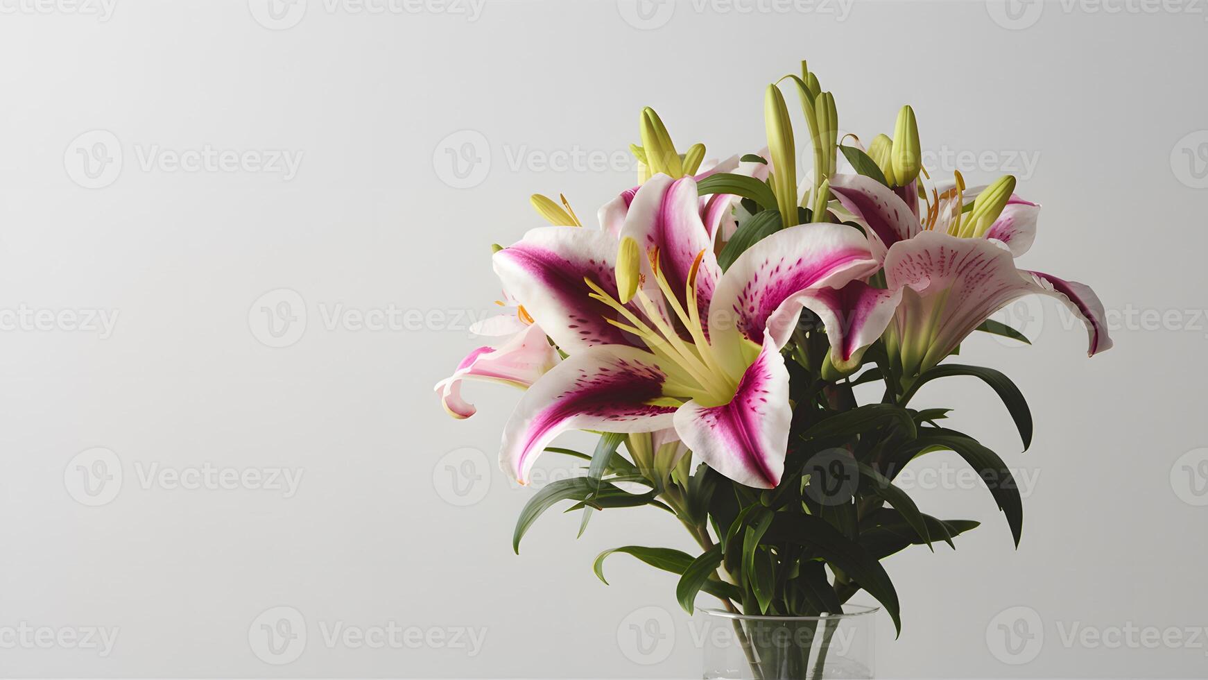 ai gerado Páscoa lírio flor exibido dentro isolado elegância em branco pano de fundo foto