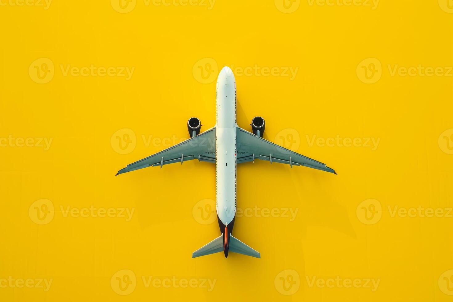 ai gerado brilhante avião amarelo bandeira. gerar ai foto