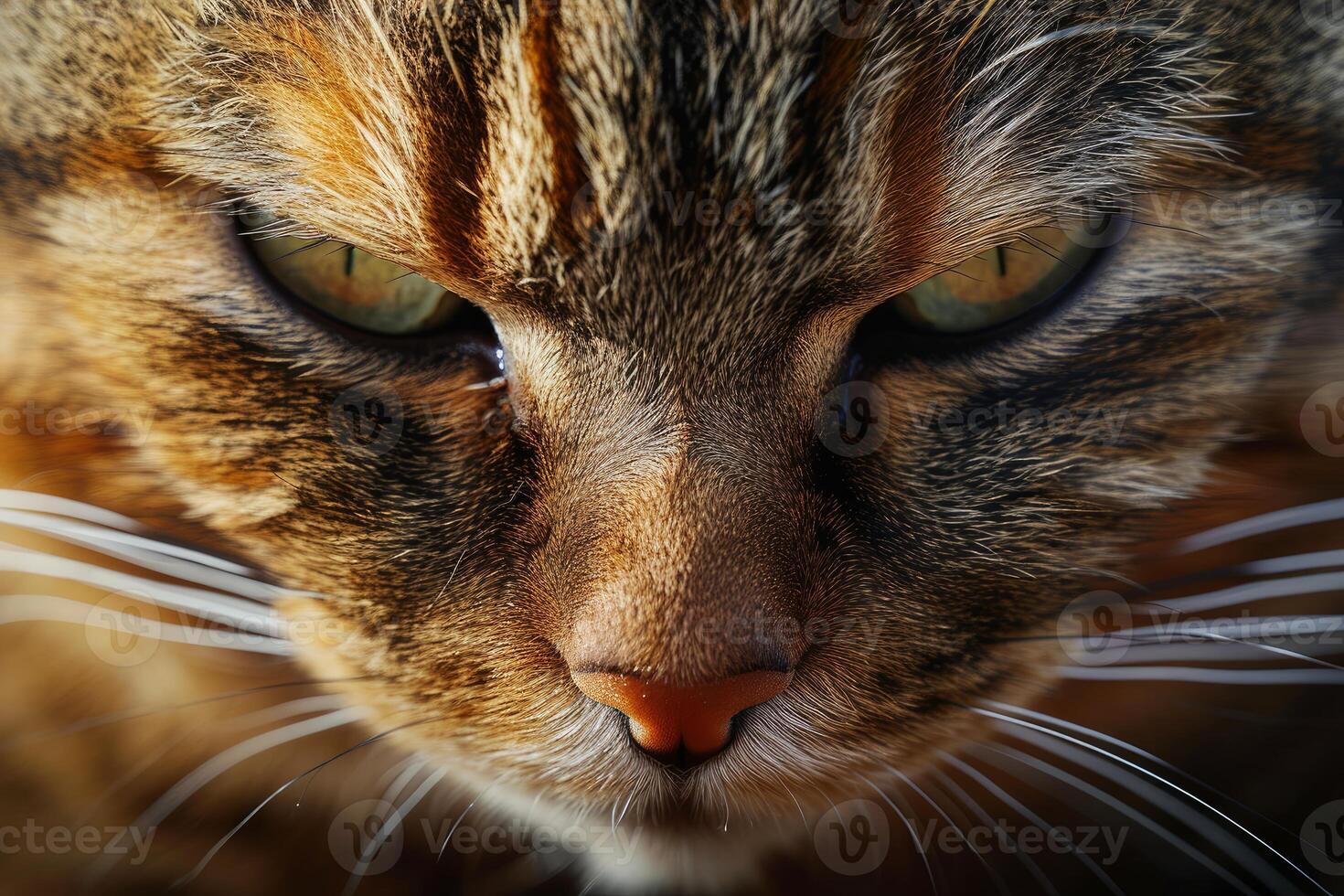 ai gerado agitado Bravo gato. gerar ai foto