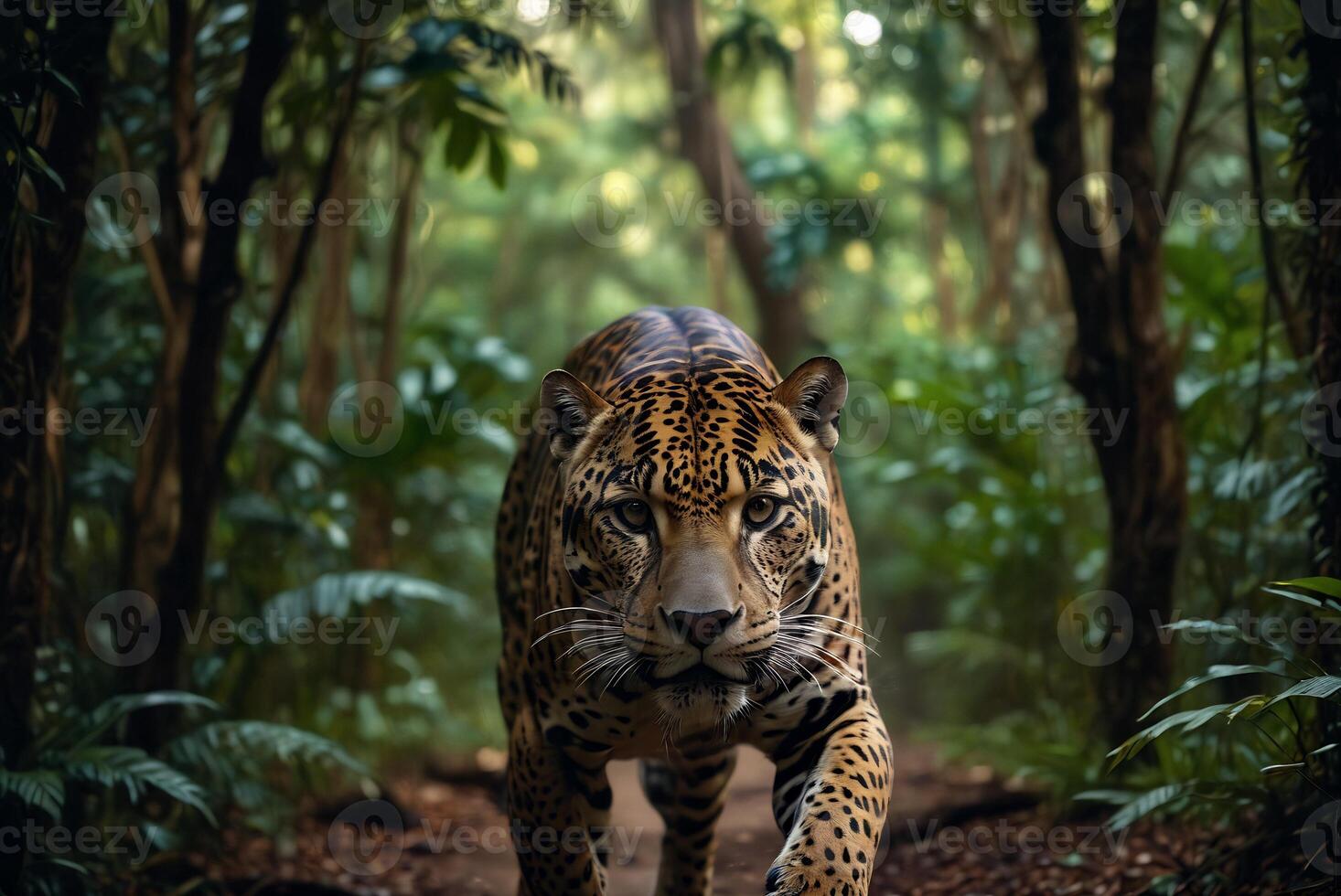 ai gerado jaguar - animal, jaguar dentro a selva, lindo tiro do a africano leopardo - jaguar foto