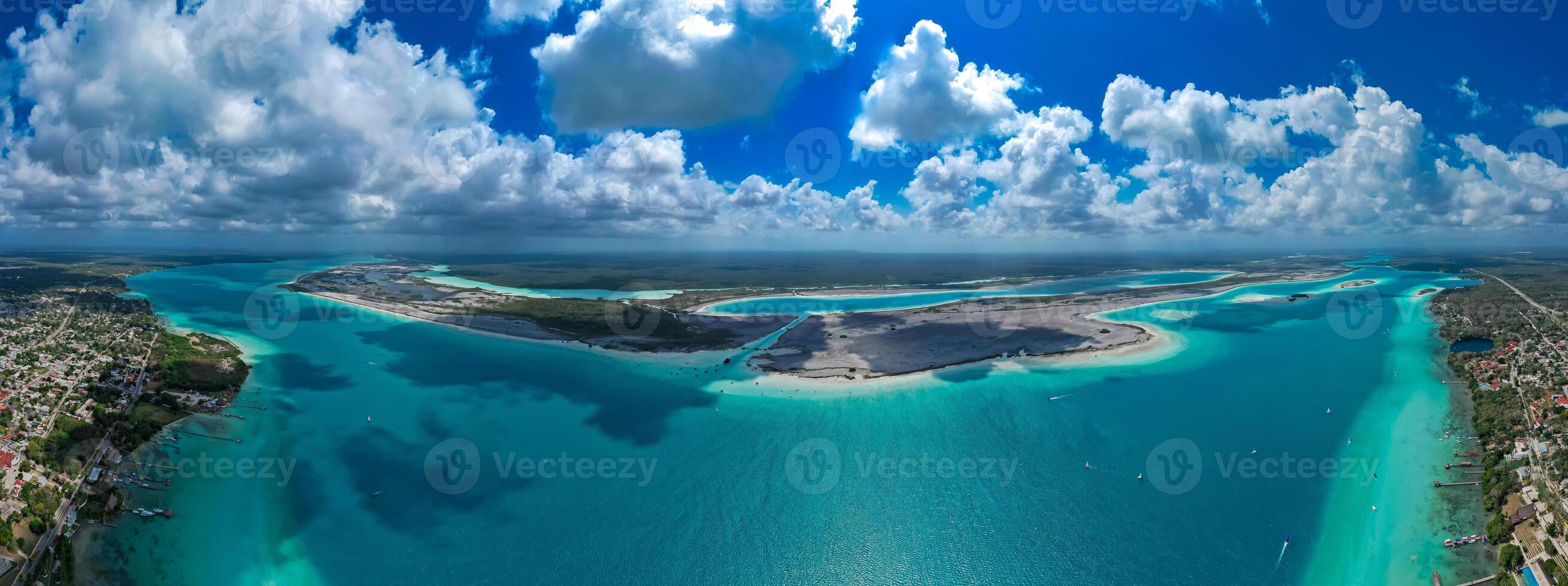 bacalar Sete cores lagoa dentro quintana roo foto