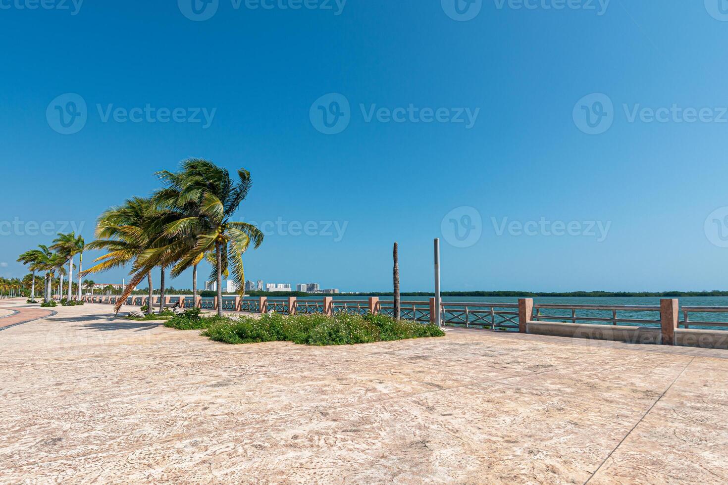 Malecón Tajamar dentro cancún, quintana roo, México foto