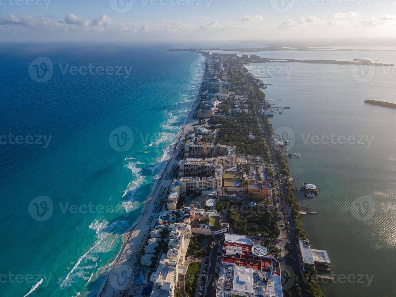 aéreo Visão do Cancun hotel zona, México foto