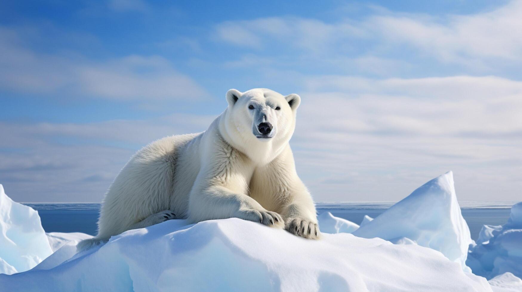 ai gerado polar ártico animais selvagens fundo foto