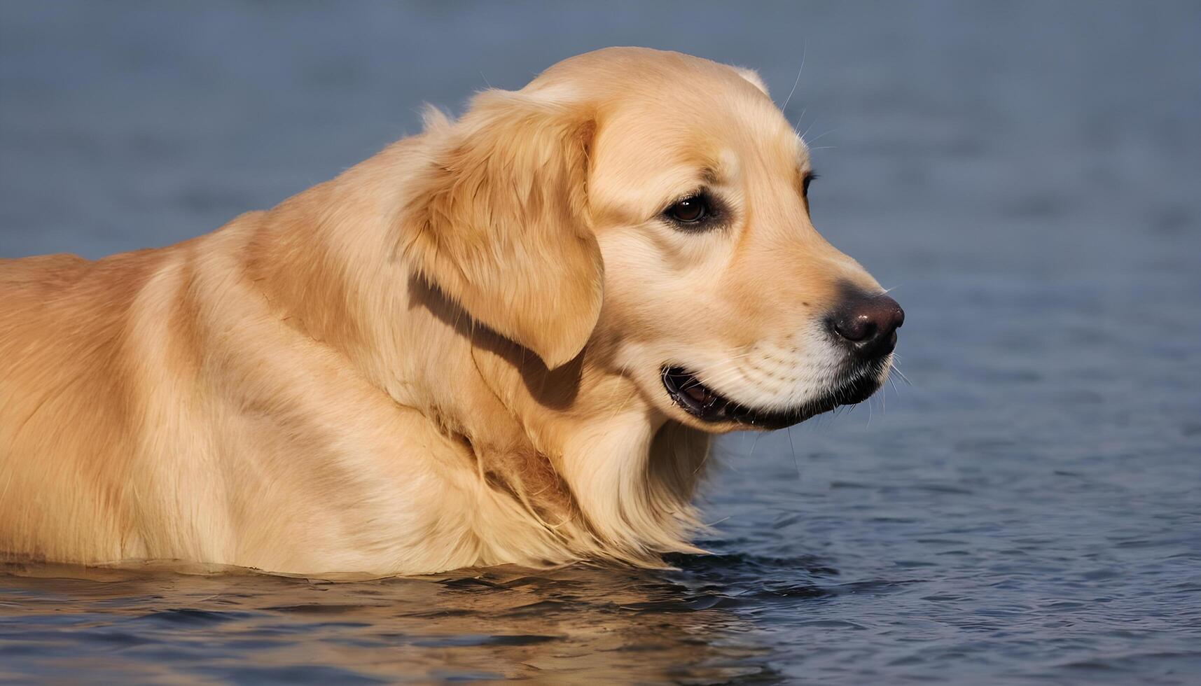 ai gerado dourado recuperador, cachorro fotografia, animal de estimação animal foto