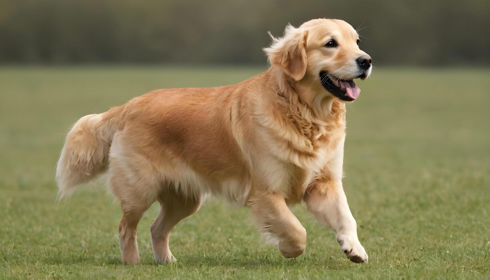 ai gerado dourado recuperador, cachorro fotografia, animal de estimação animal foto