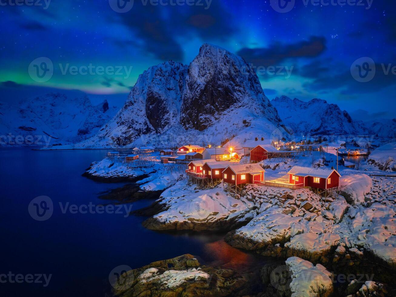 hamnoy pescaria Vila em lofoten ilhas, Noruega foto