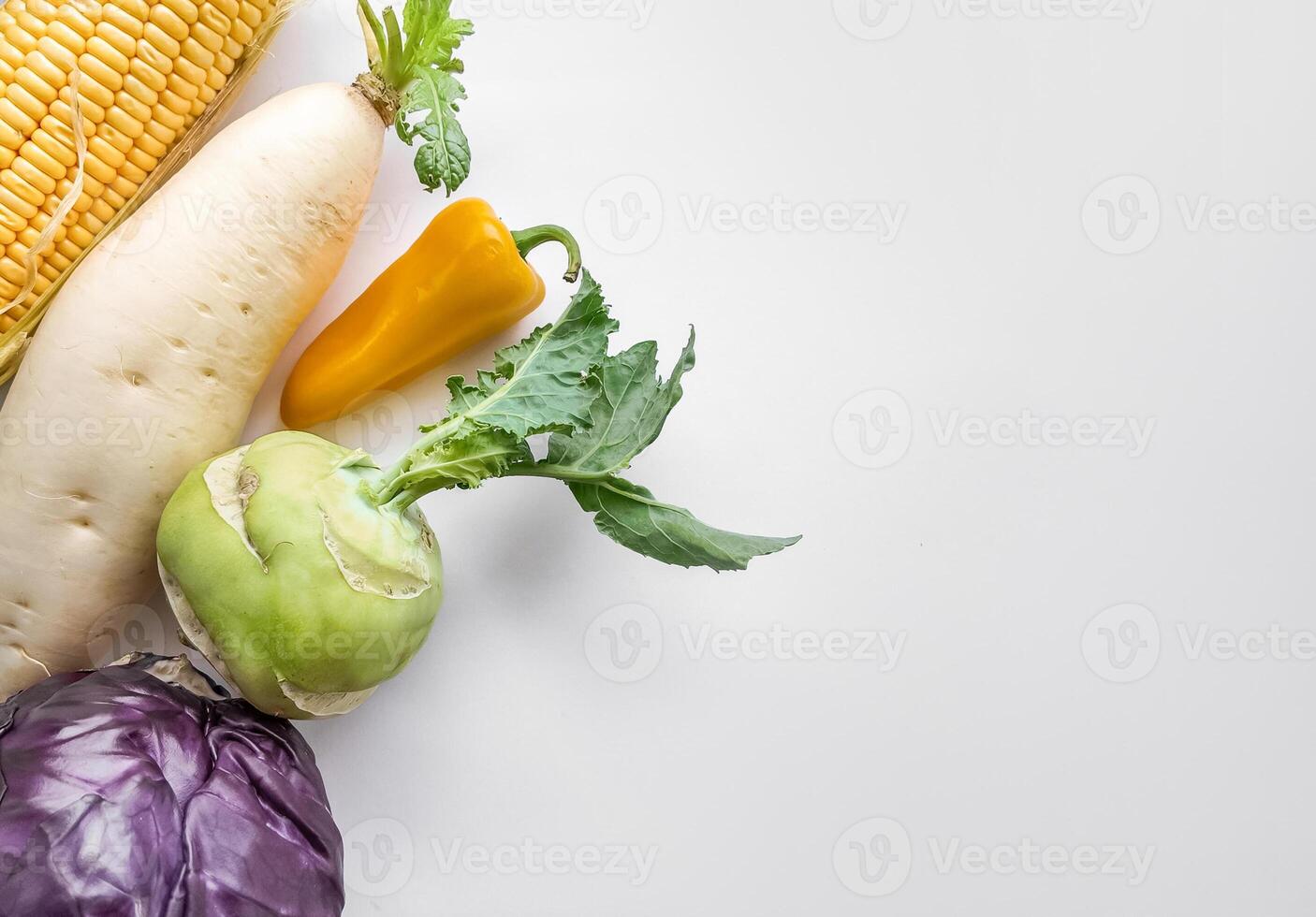 colorida sortido legumes em branco fundo foto