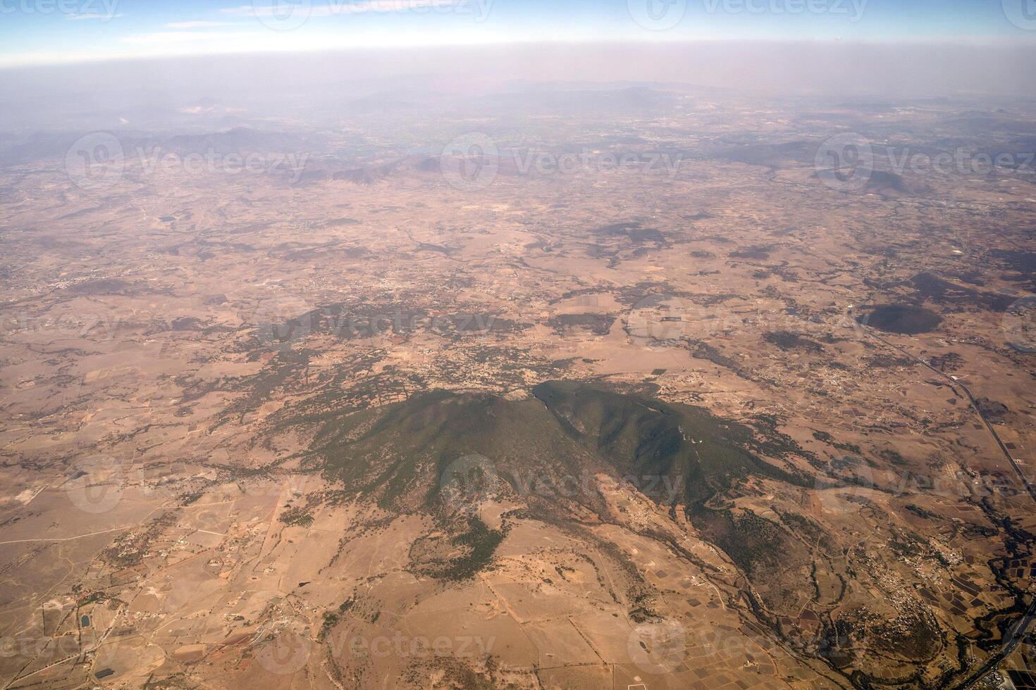 central México aéreo Visão a partir de avião foto