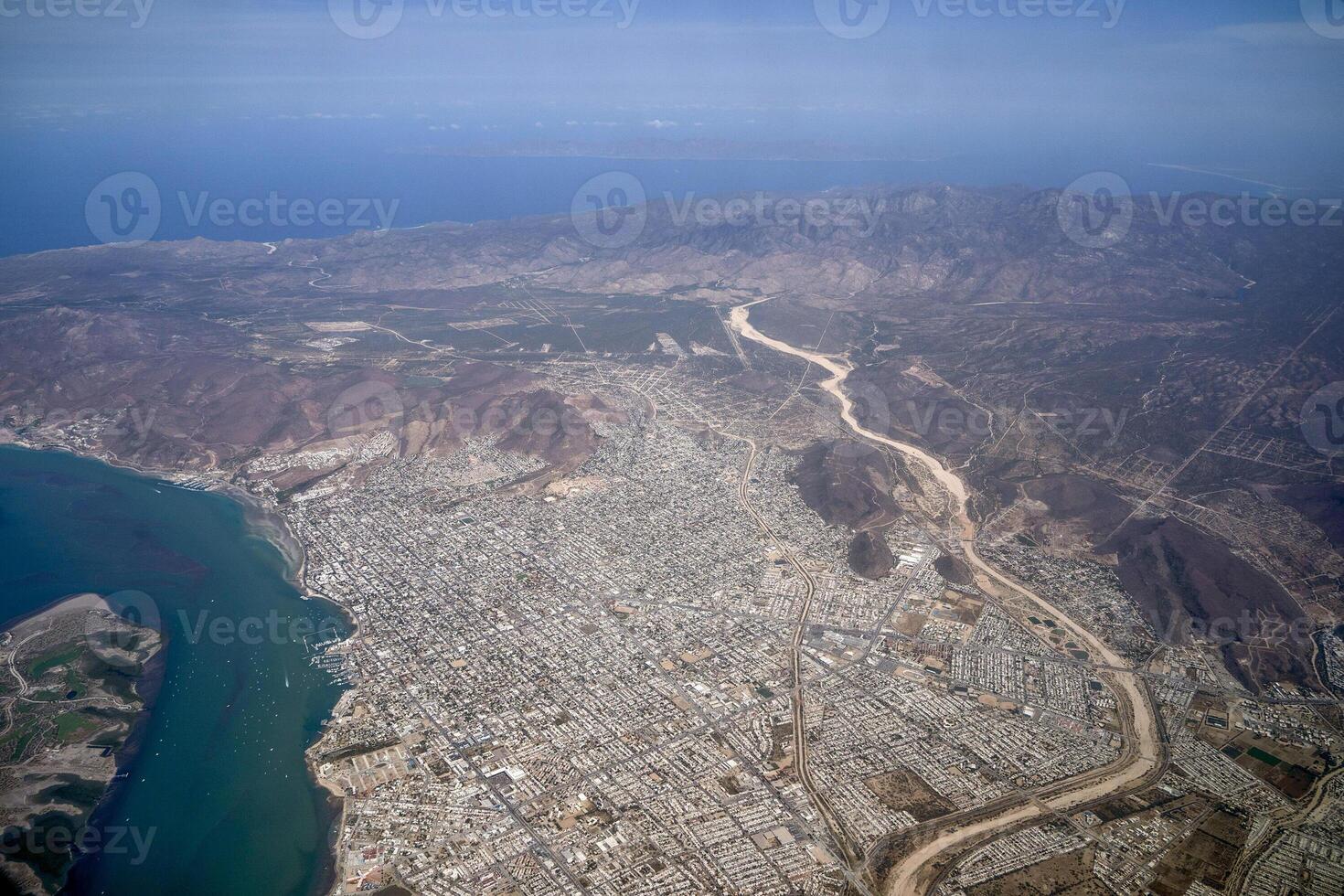 la paz Baja Califórnia sur aéreo Visão a partir de aeronave foto