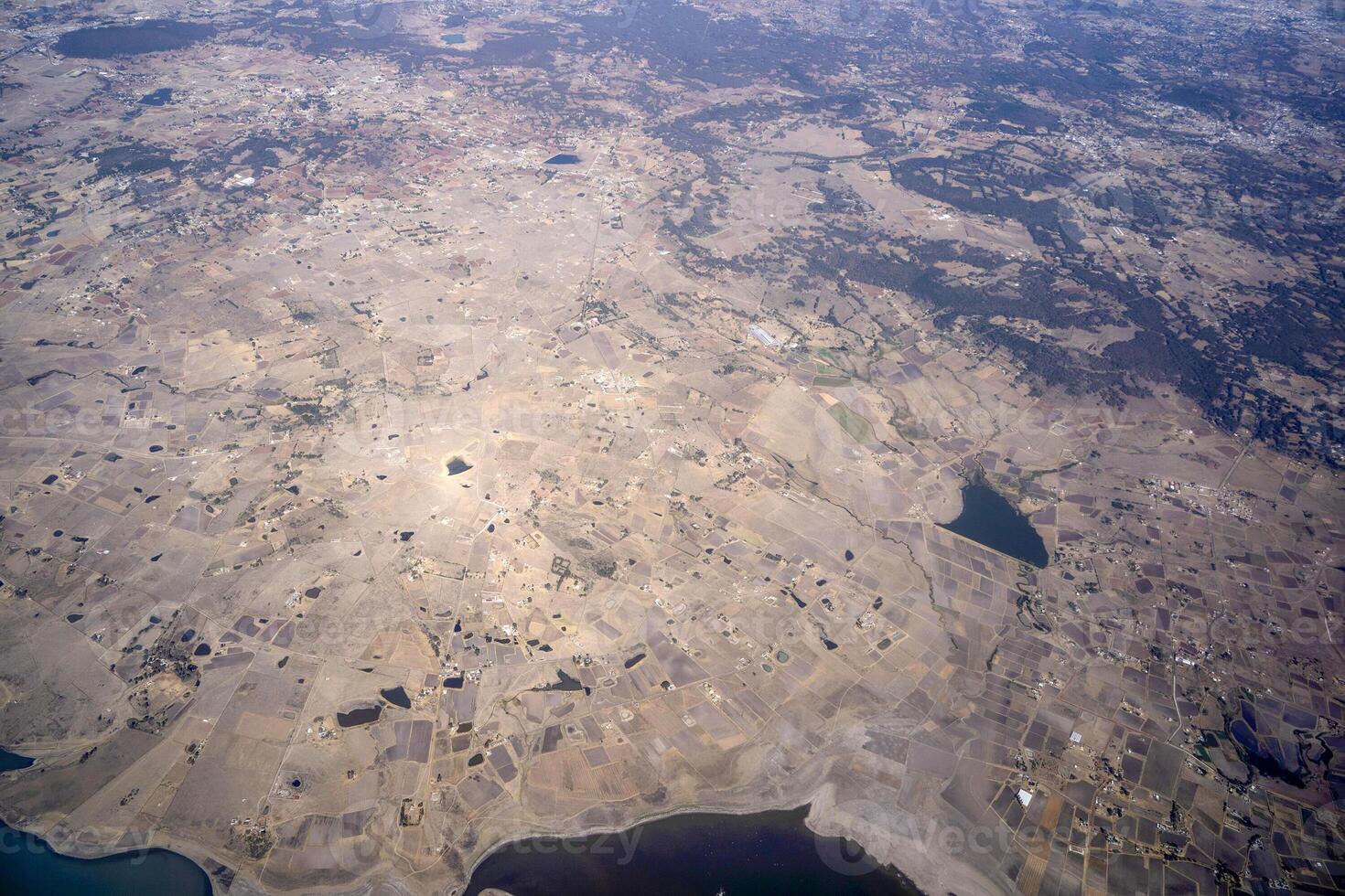 central México aéreo Visão a partir de avião foto