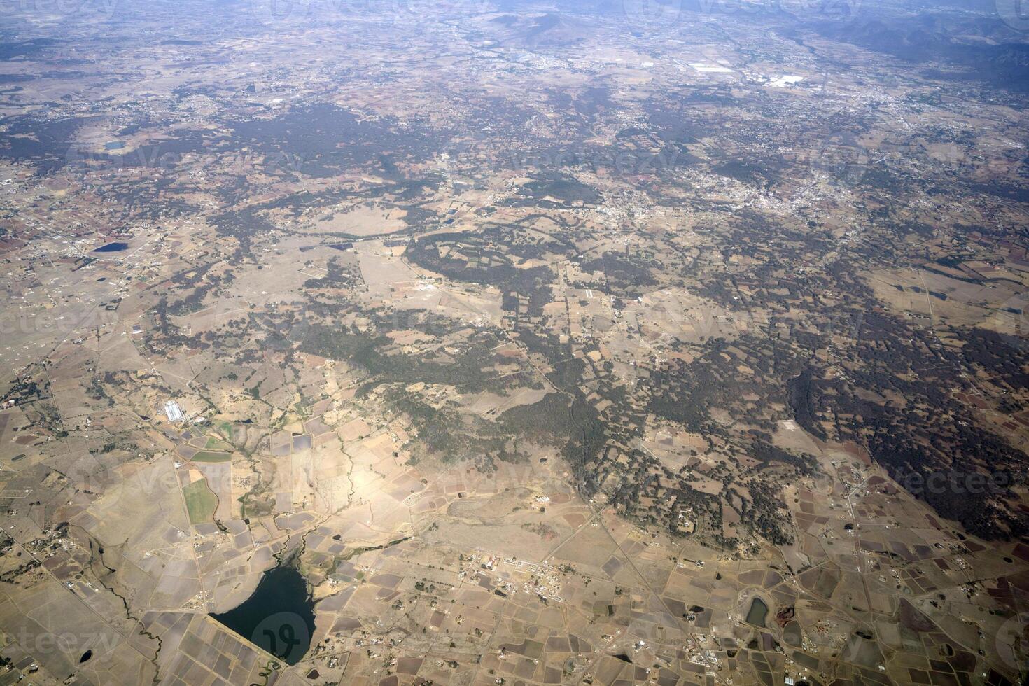 central México aéreo Visão a partir de avião foto