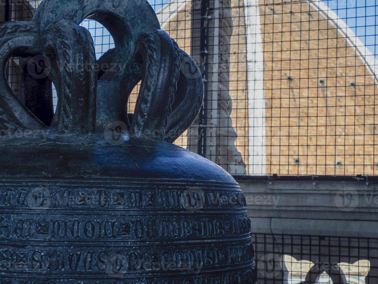 Sino dentro Florença giotto torre detalhe perto catedral santa maria dei Fiori, Brunelleschi cúpula Itália foto