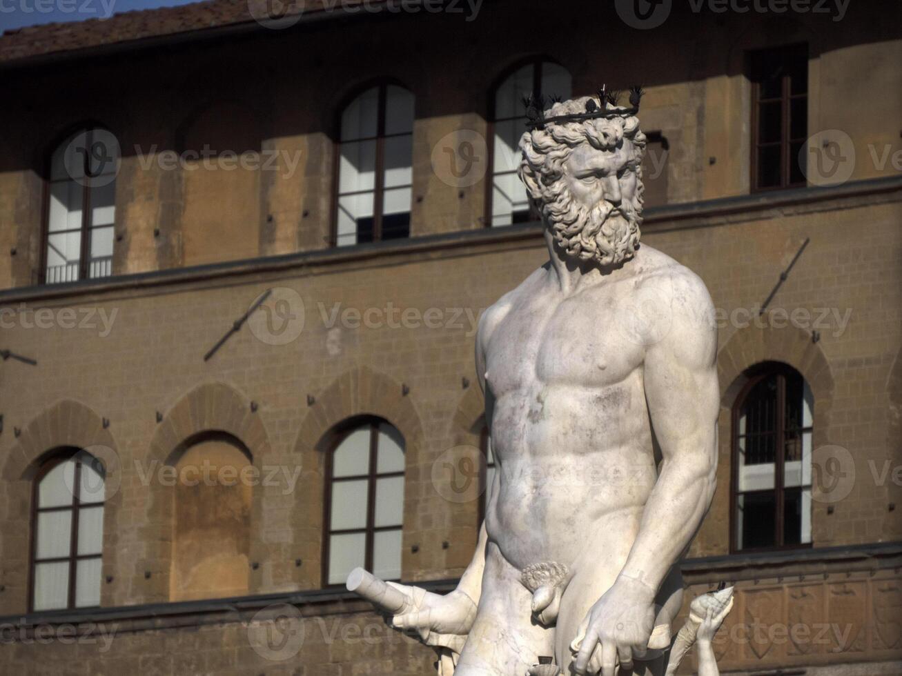 Netuno signoria Lugar, colocar Florença Itália estátua detalhe foto