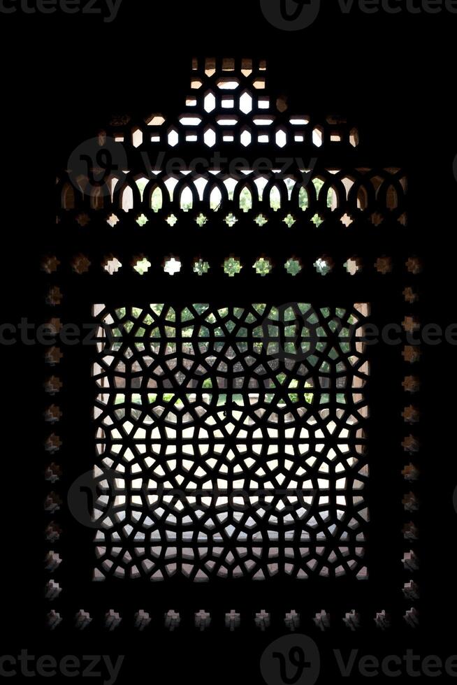 mármore esculpido tela janela às é um do cã túmulo, Délhi, Délhi foto