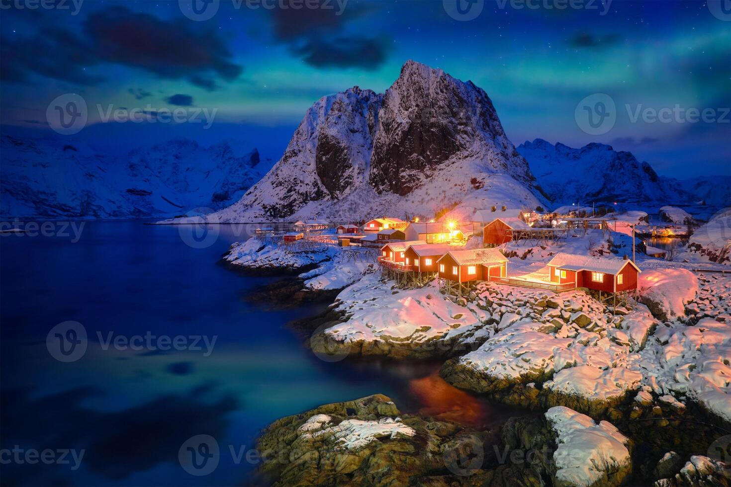 hamnoy pescaria Vila em lofoten ilhas, Noruega foto