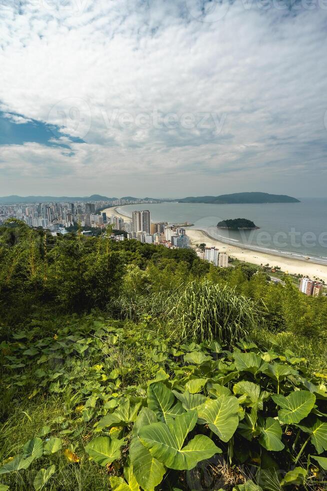 panorâmico Visão a partir de santos, brasil. foto