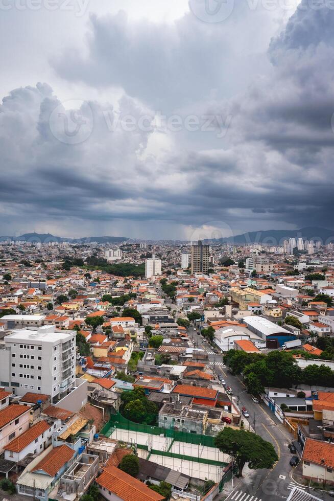 arial Visão a partir de a norte área do a cidade são paulo, brasil. foto