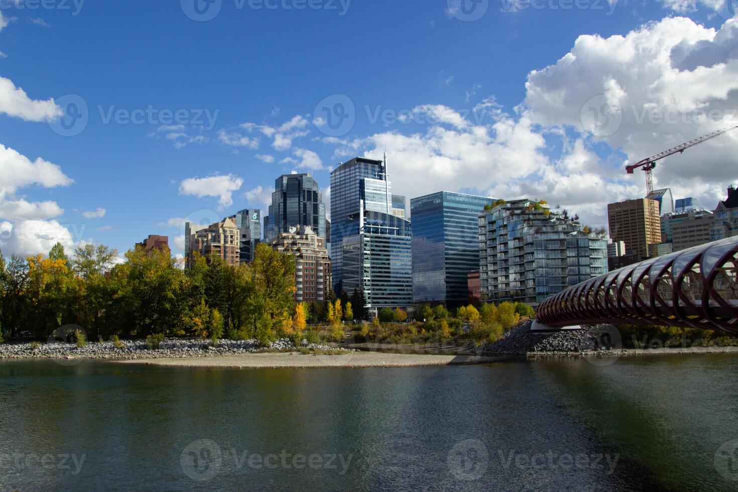 Calgary cidade dentro outono. foto