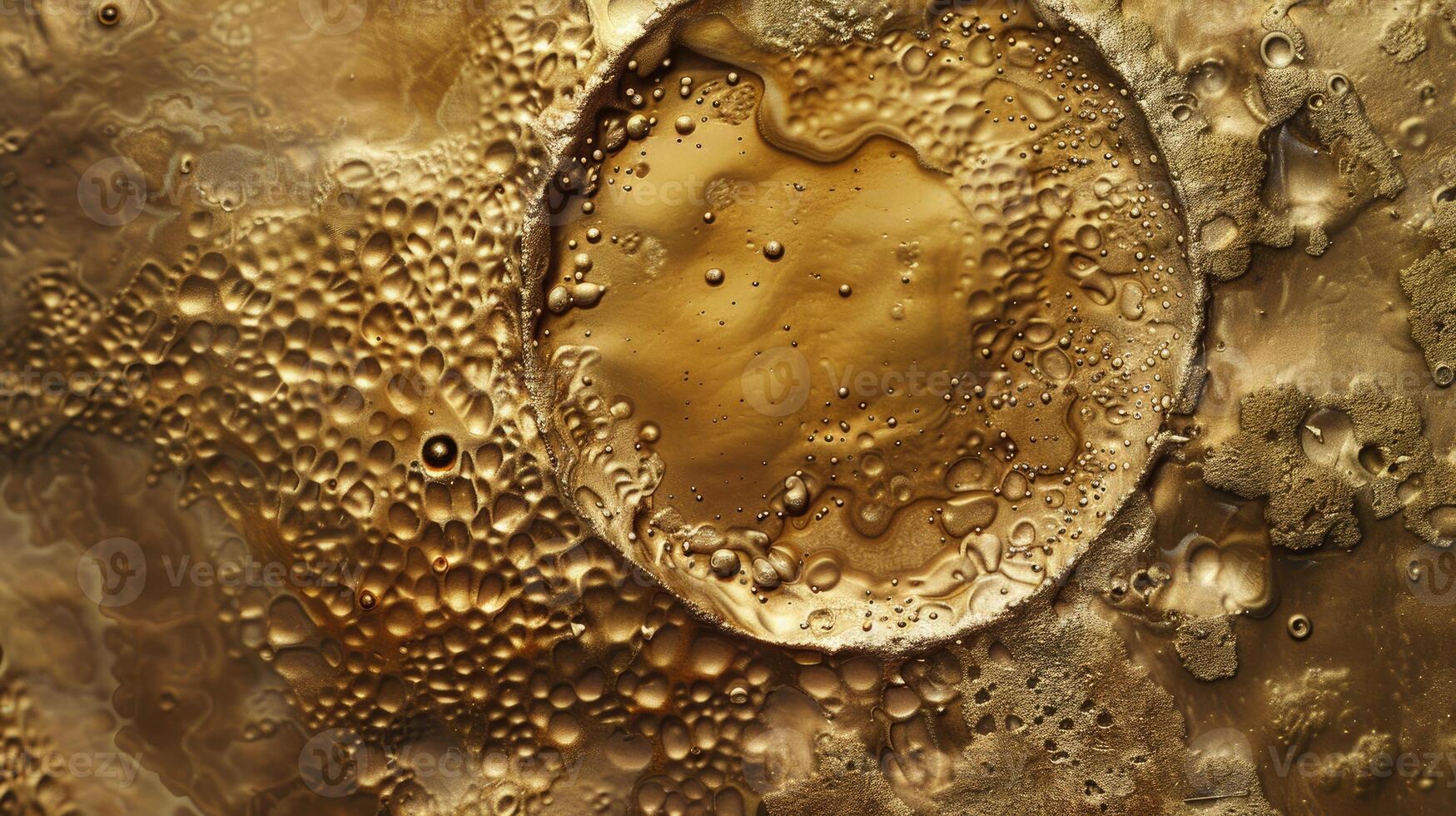 ai gerado macro imagem revela oval saccharomyces cerevisiae fermento célula com ouro acastanhado matiz, ai gerado. foto