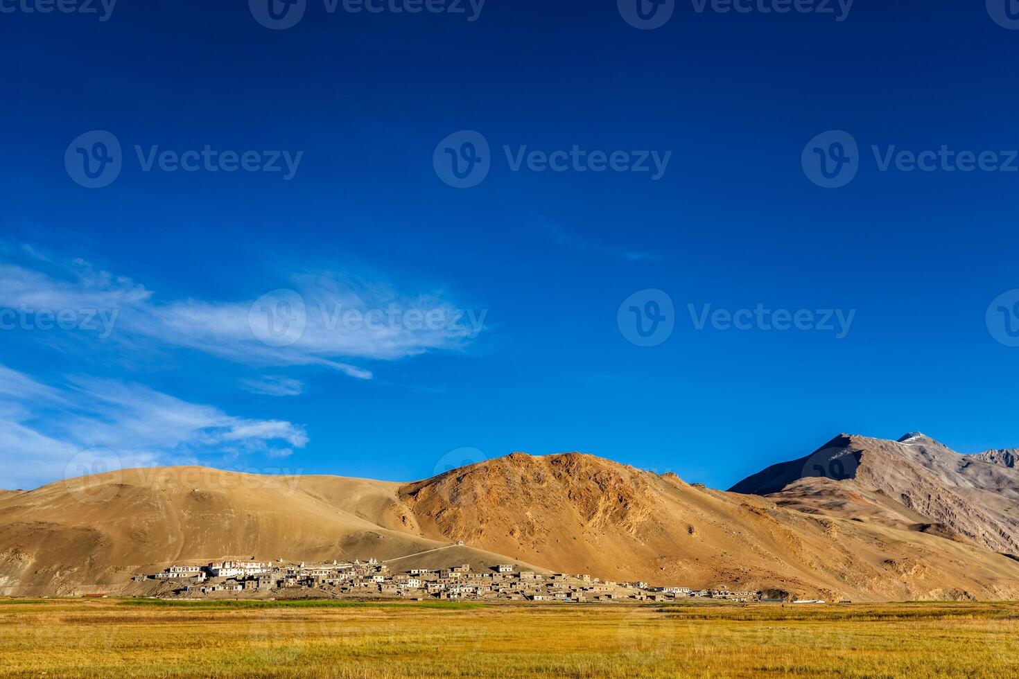 norte indiano tradicional Korzok Vila em tso Moriri, ladakh. 4500 metros acima mar foto