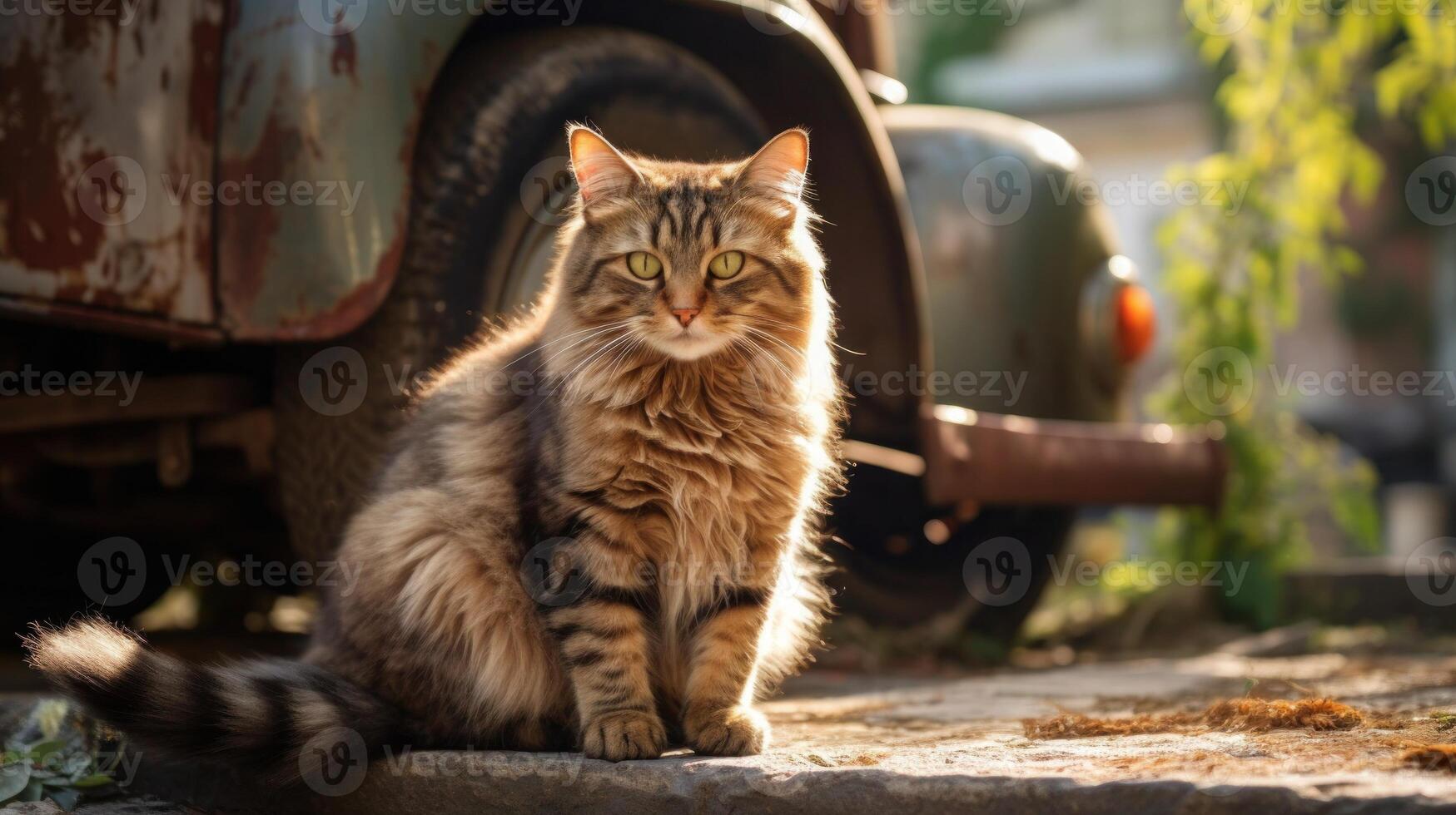 ai gerado retrato gato Gato é uma fofa gato e uma engraçado, bem humorado.eles Veja fofa e estão Boa animais de estimação, fácil para levantar Como animais de estimação.it é uma brincalhão, carinhoso animal e é uma favorito do a cuidadores. foto