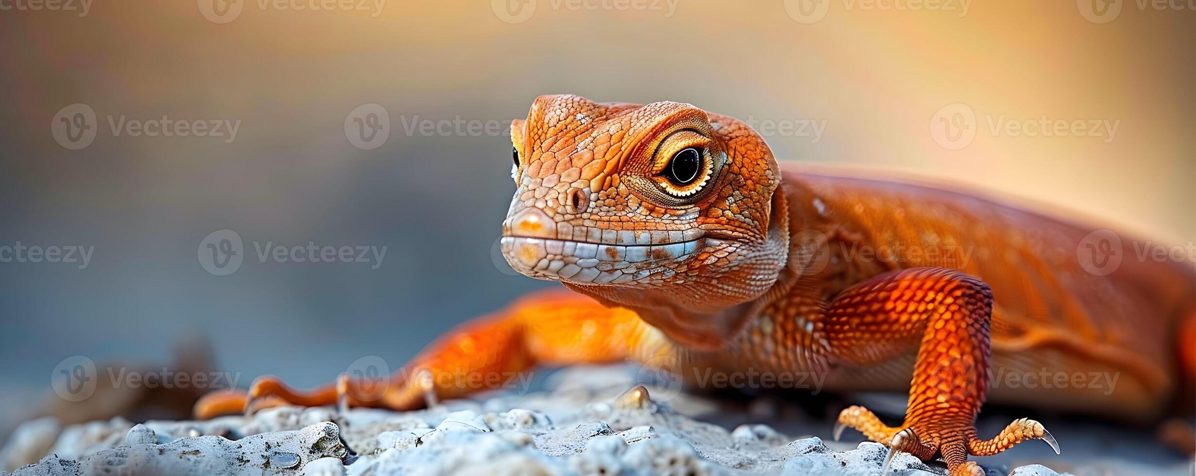 ai gerado ágil lagarto aquecendo-se, sóis caloroso abraçar, desertos jóia foto