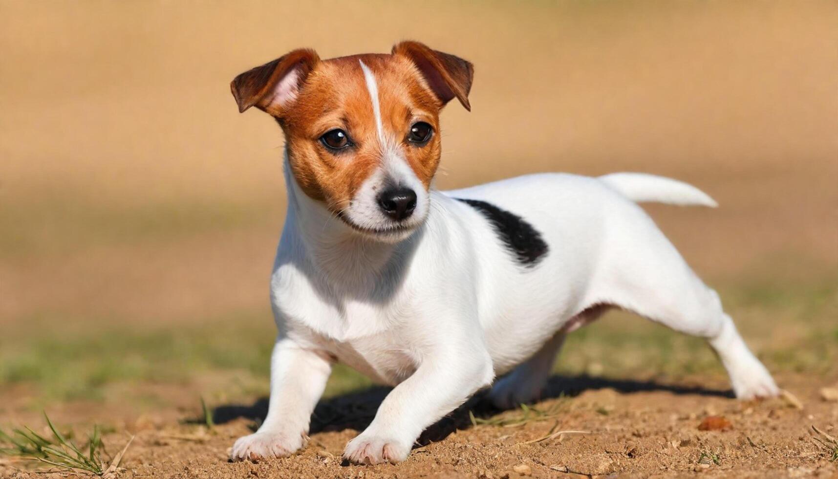 bravo jack russell terrier dentro natureza, cachorro fotografia foto