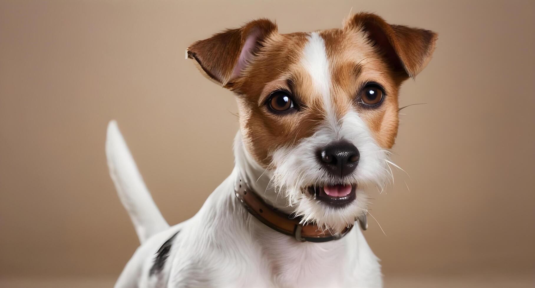 bravo jack russell terrier dentro natureza, cachorro fotografia foto