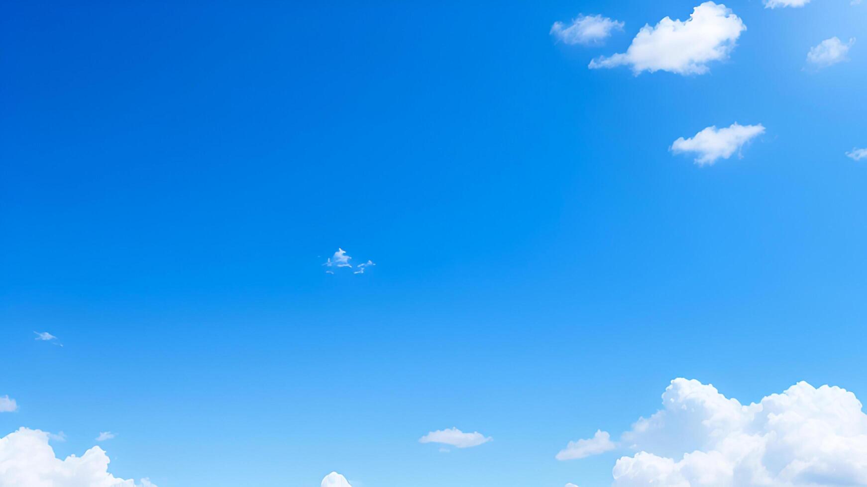 azul céu com branco nuvem, panorama do a Claro céu. foto