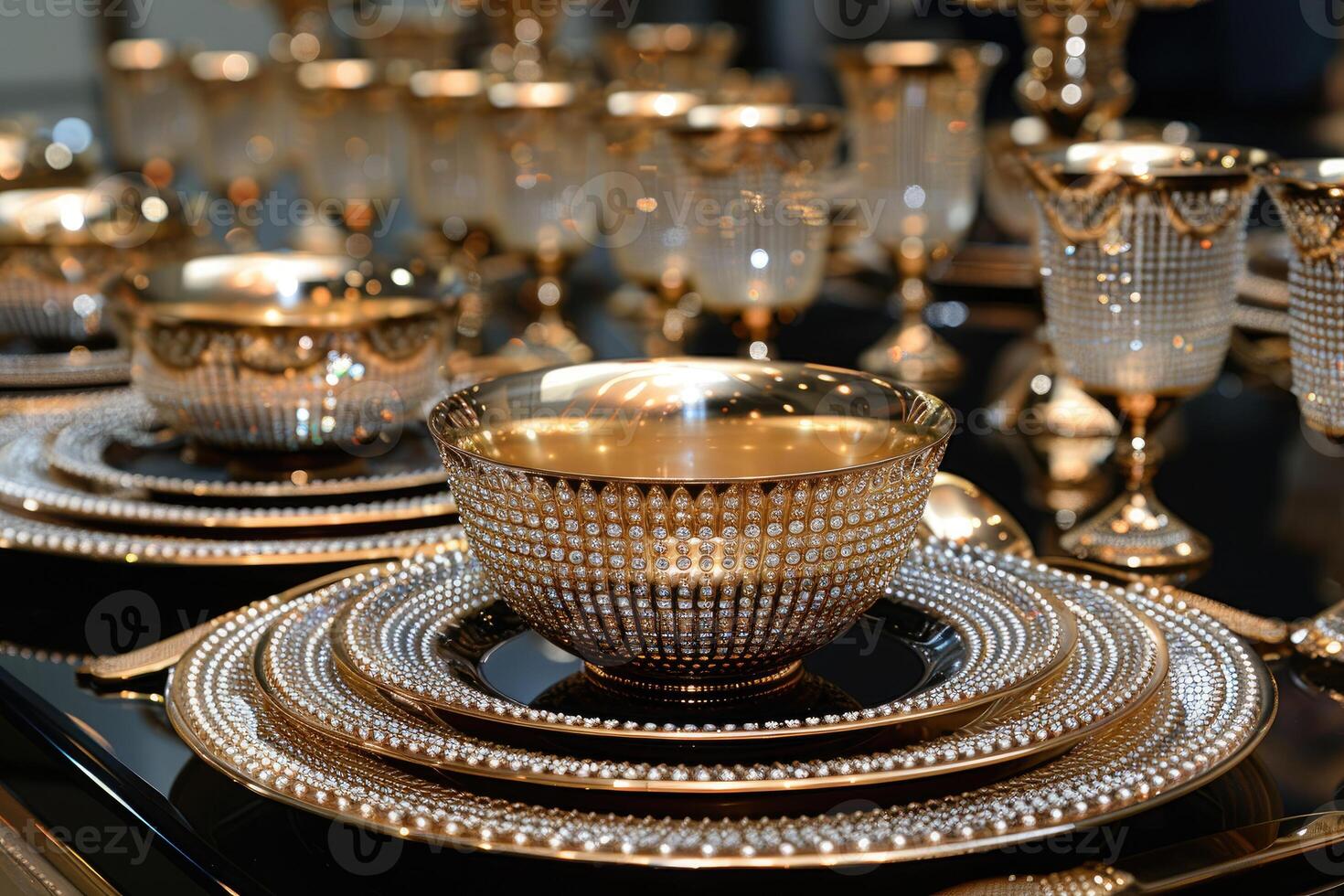 mesa conjunto e talheres com Ramadã tema publicidade Comida fotografia foto