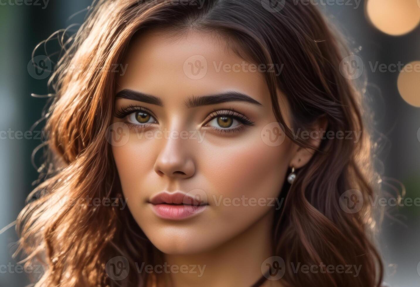 uma retrato do de tirar o fôlego maravilhoso, exótico, lindo mulher. foto