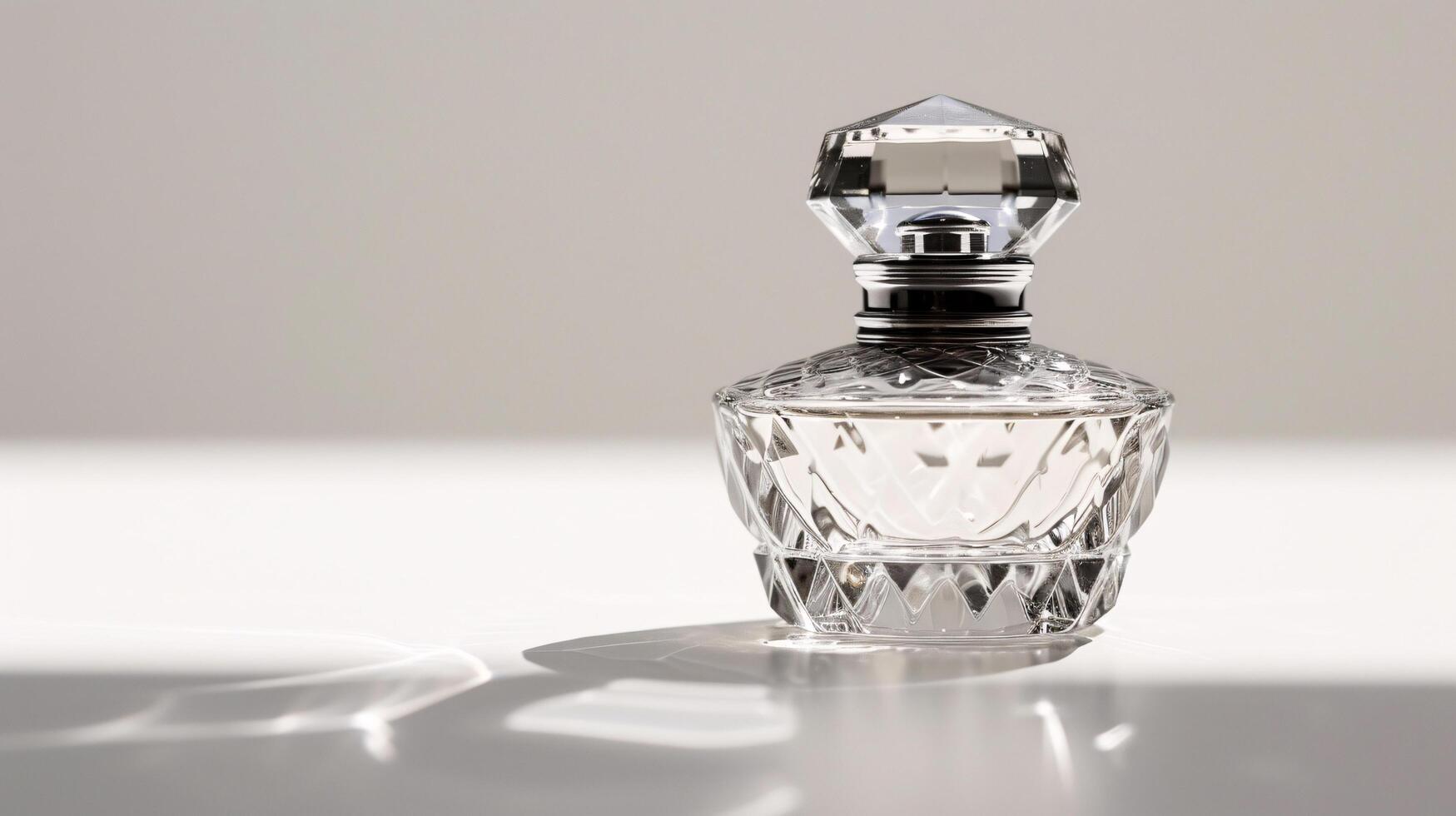 a elegante perfume garrafa, cintilante com sofisticação foto