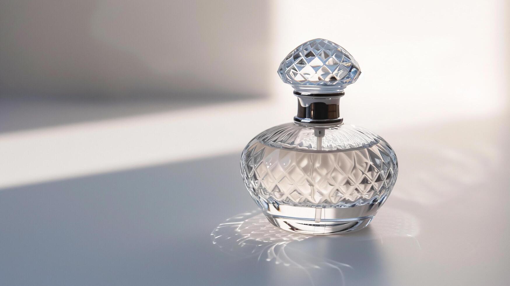 a elegante perfume garrafa, cintilante com sofisticação foto