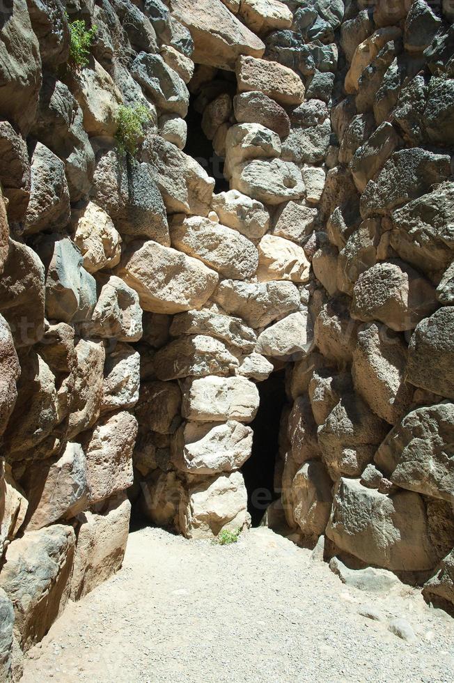 detalhe do nuraghi de barumini na sardenha itália foto