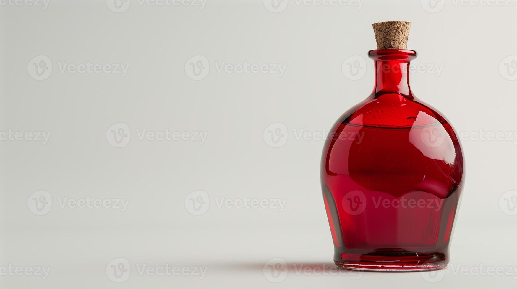 a vermelho poção garrafa do a meio idades, vidro garrafa. gerado de artificial inteligência. foto