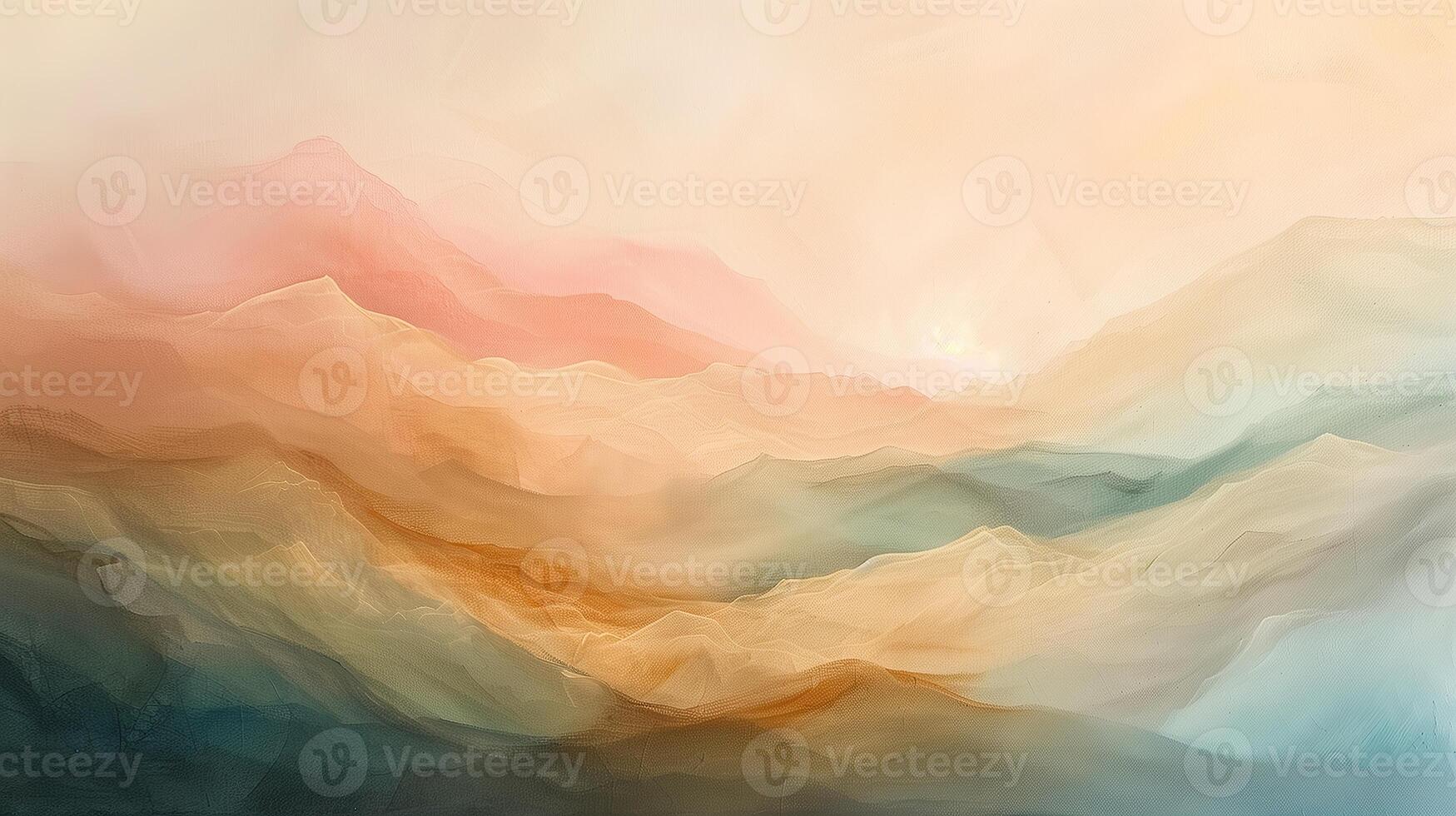 ai gerado abstrato ondas dentro macio, pastel matizes. suave pinceladas, sutil gradientes, delicado texturas, caloroso matizes. gerado de artificial inteligência. foto