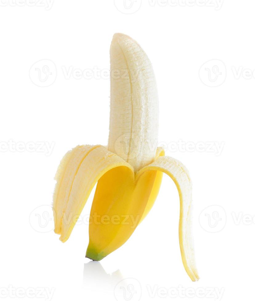 banana isolada em fundo branco foto