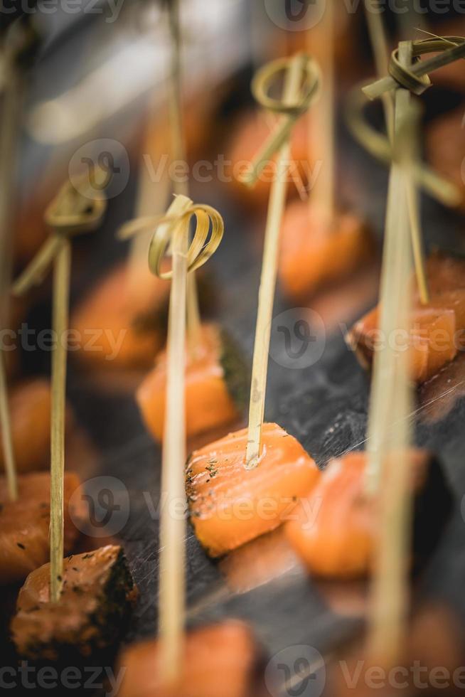 salmão gravlax starters canapé foto