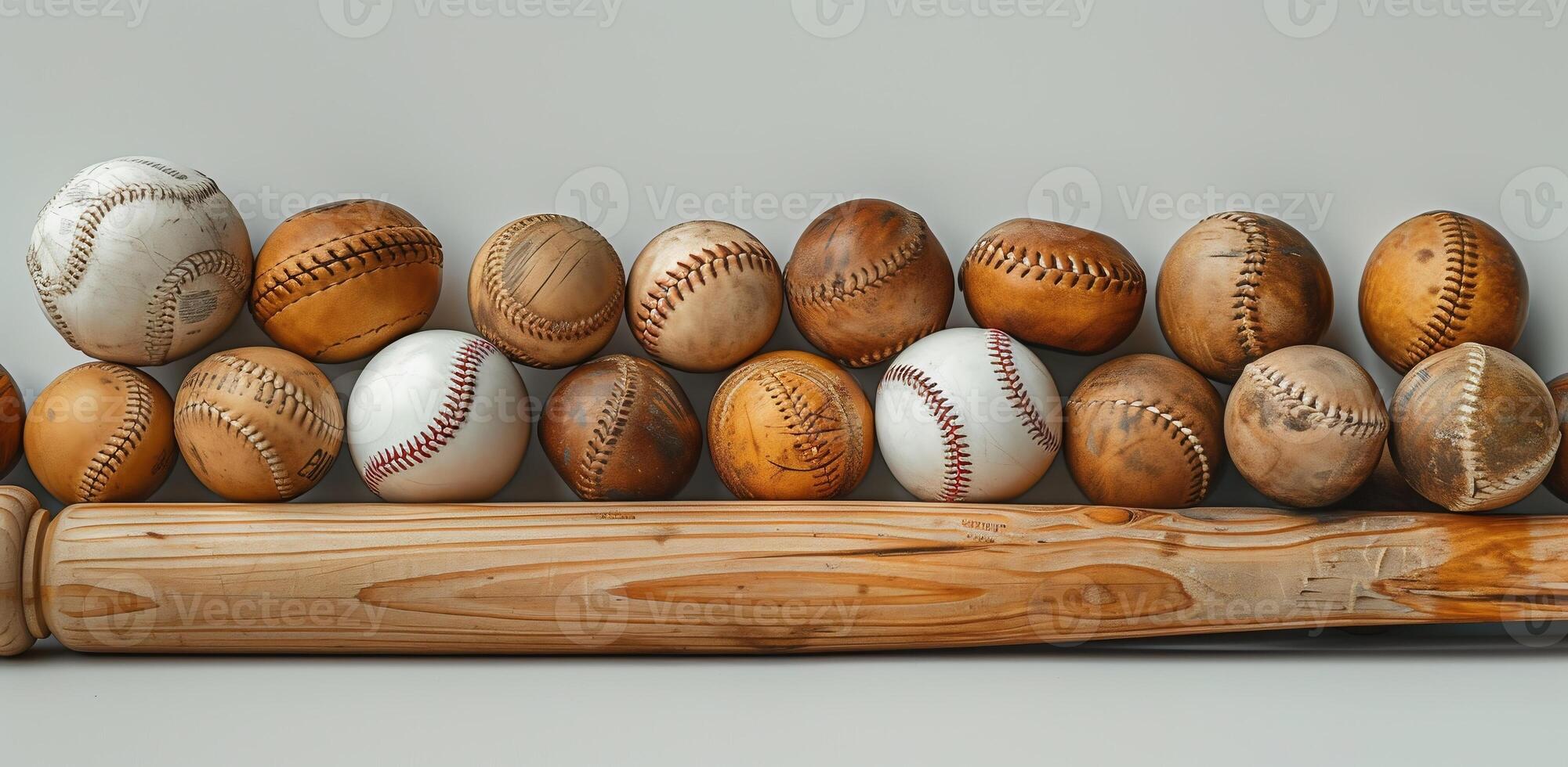 ai gerado 3d Renderização do uma basquetebol, beisebol, e futebol bolas foto