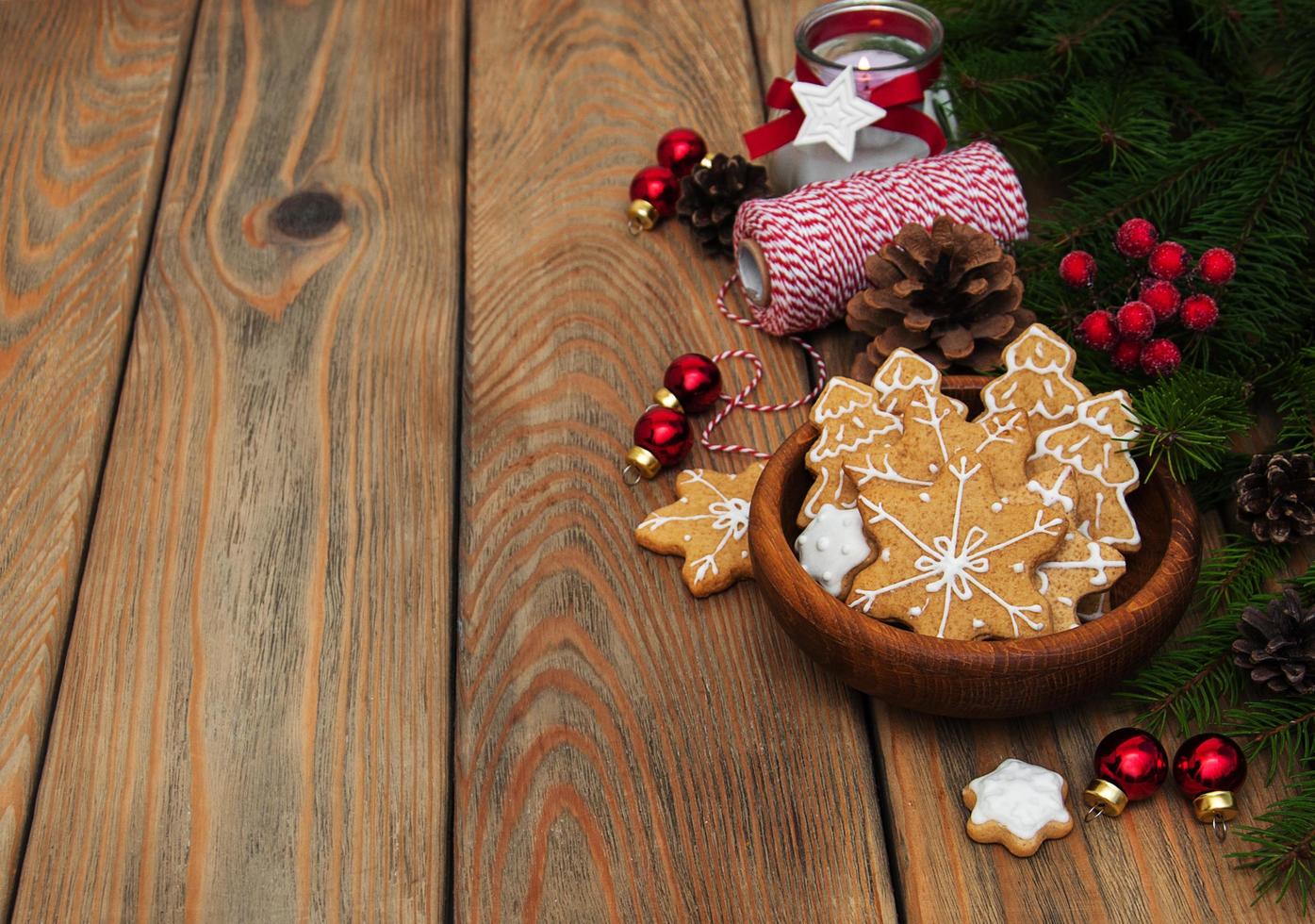 biscoitos de gengibre e mel de natal foto