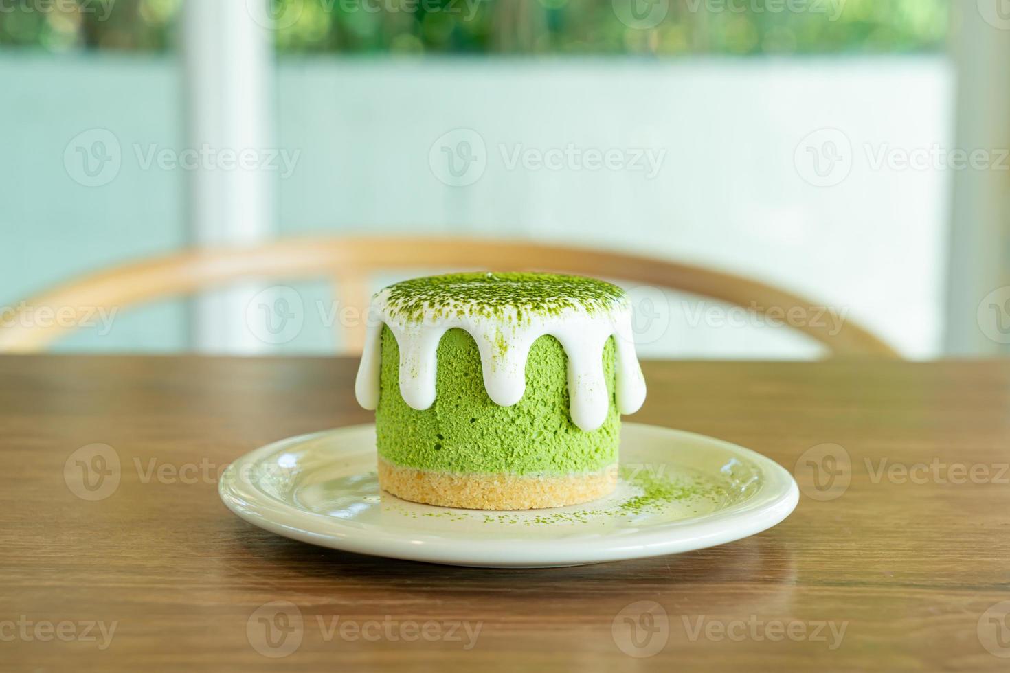 bolo de queijo matcha chá verde foto