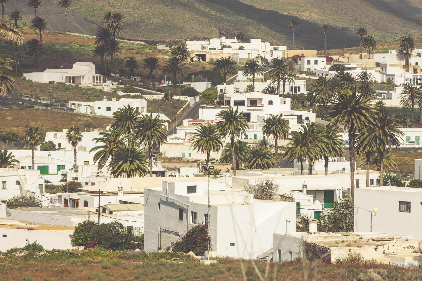 la haria dentro Lanzarote - popular turista destino. foto