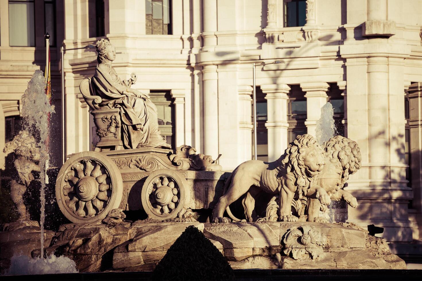 praça de la cibeles central postar escritório palácio de comunicações madri, Espanha. foto