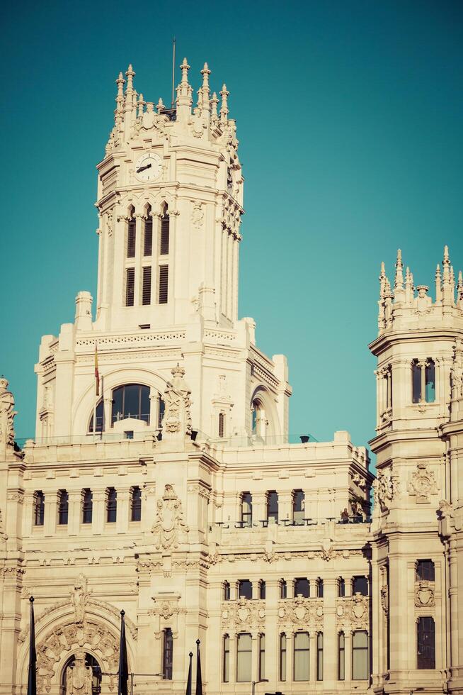 praça de la cibeles central postar escritório palácio de comunicações madri, Espanha. foto