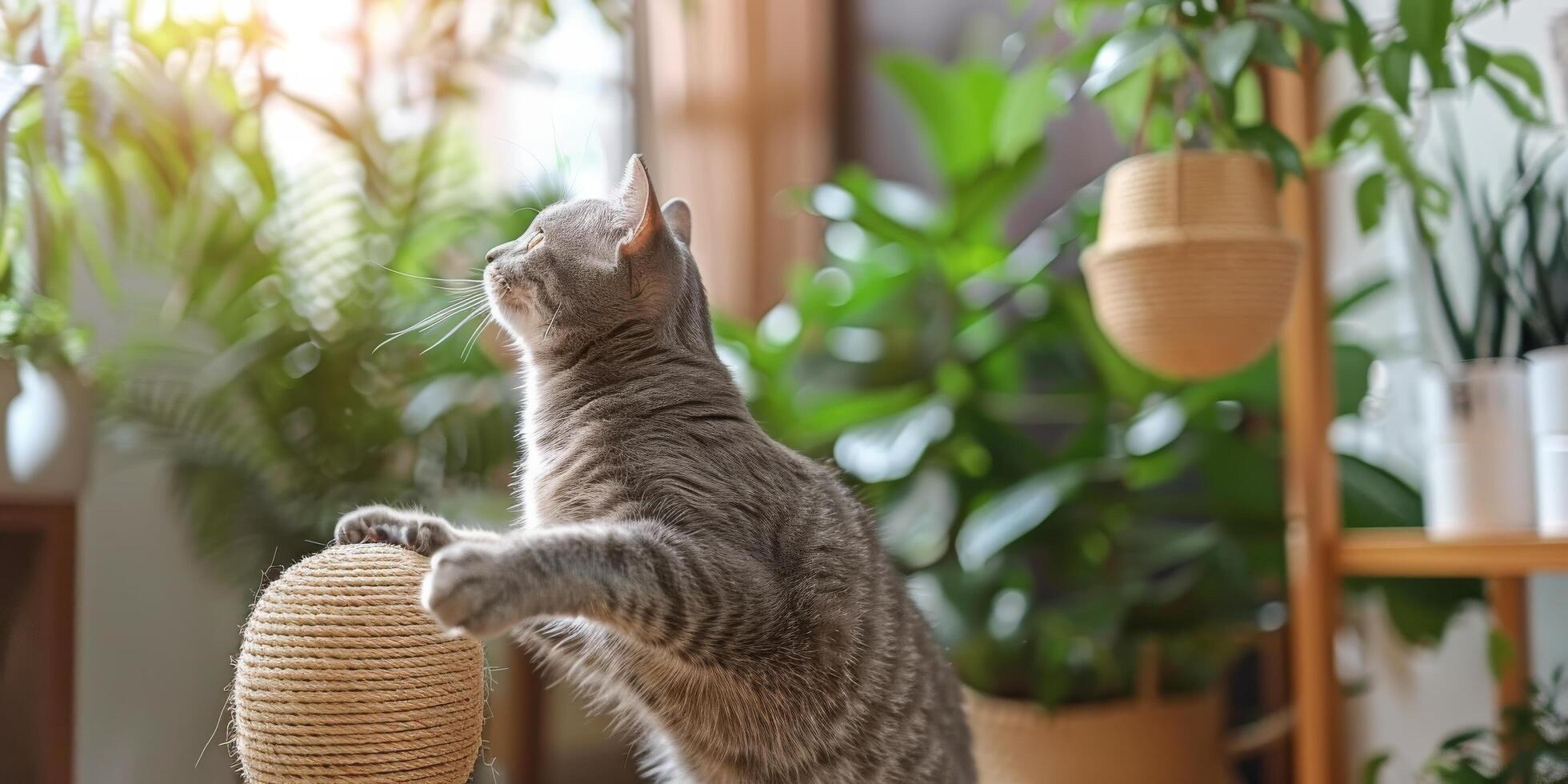 ai gerado gato corrida para laranja bola foto