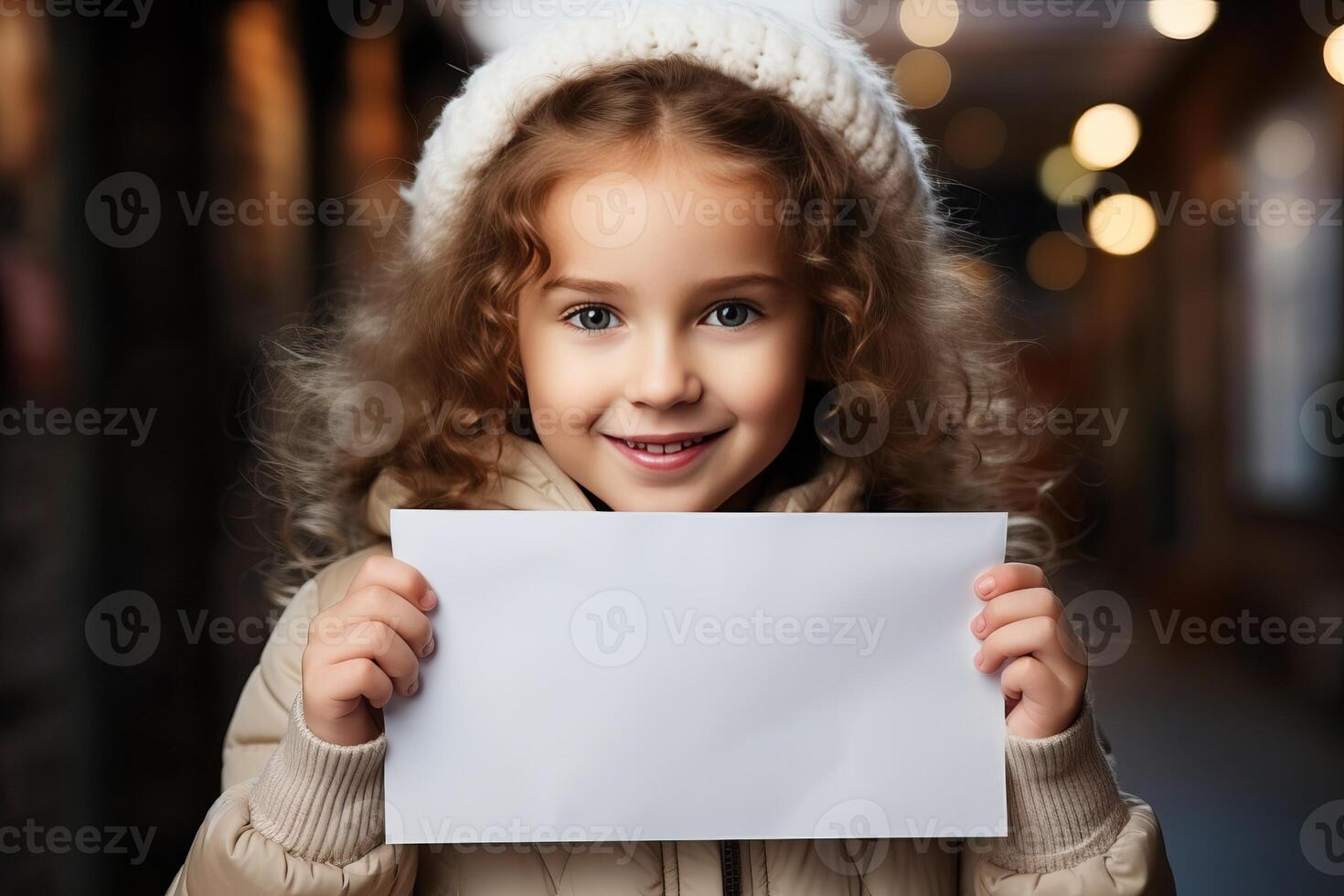 pequeno menina segurando horizontal branco em branco bandeira brincar. foto