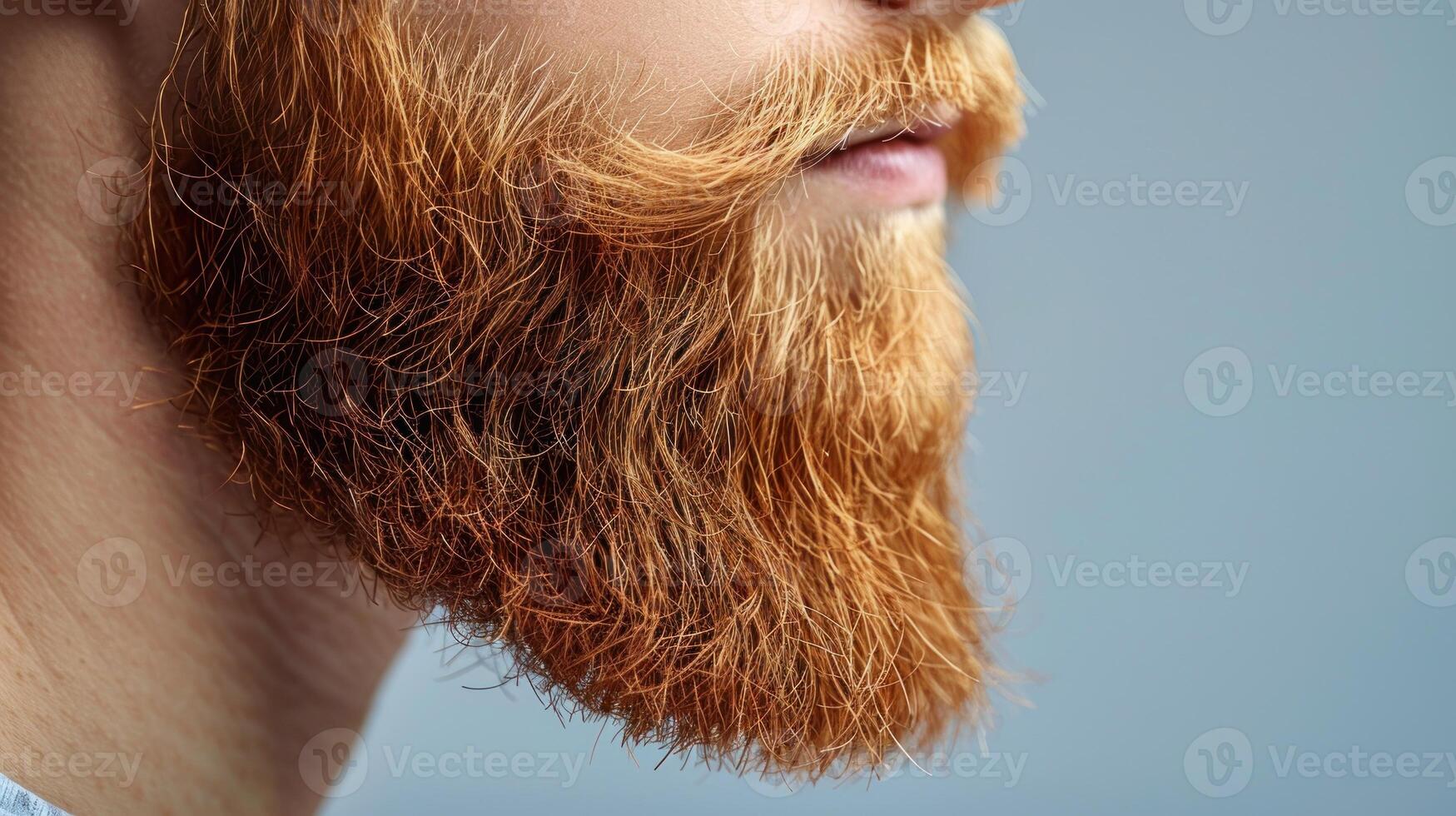 uma homem com uma vermelho barba dentro fechar-se Visão foto