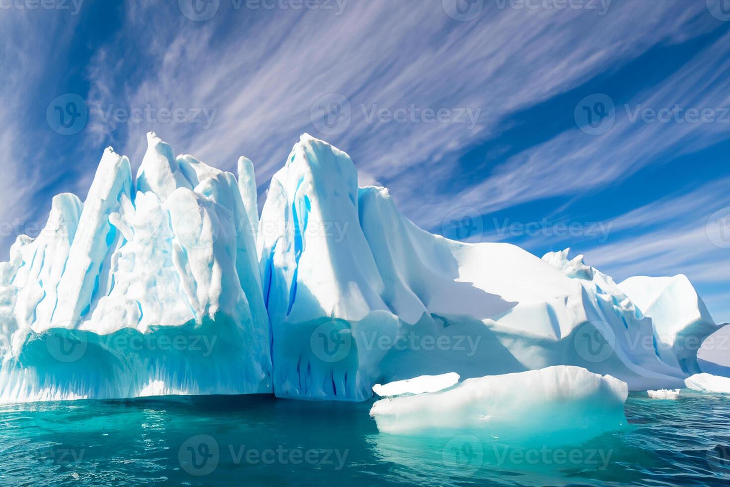 majestoso gelo falésias coroado de uma legal atmosfera, emoldurado de a lindo mar e céu, conjuração uma harmonioso panorama do da natureza gelado grandeza e oceânico esplendor foto