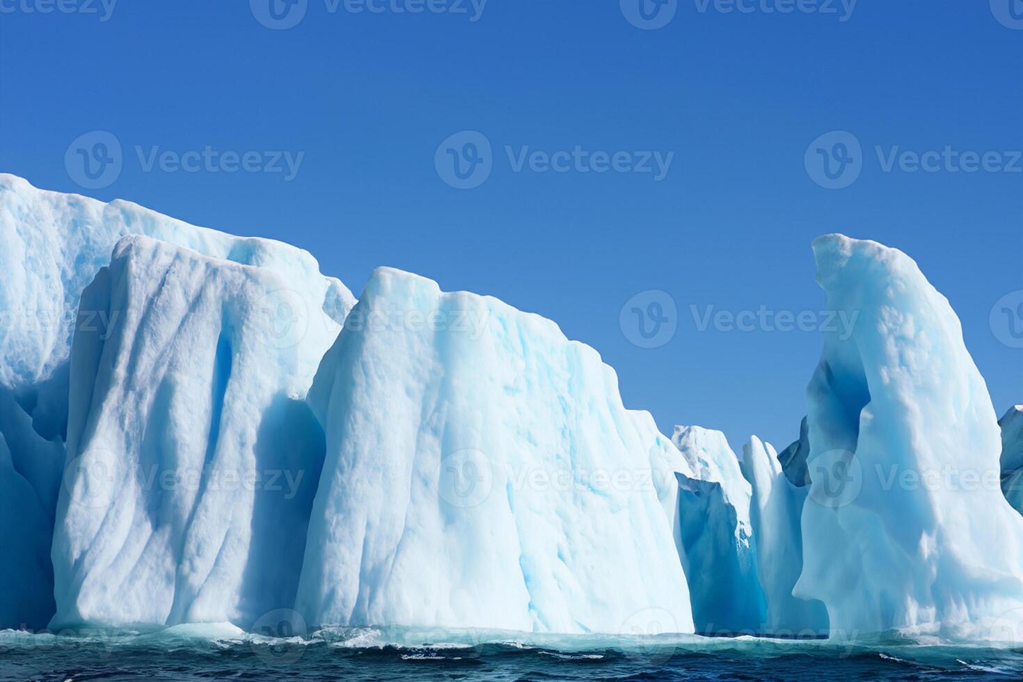 majestoso gelo falésias coroado de uma legal atmosfera, emoldurado de a lindo mar e céu, conjuração uma harmonioso panorama do da natureza gelado grandeza e oceânico esplendor foto